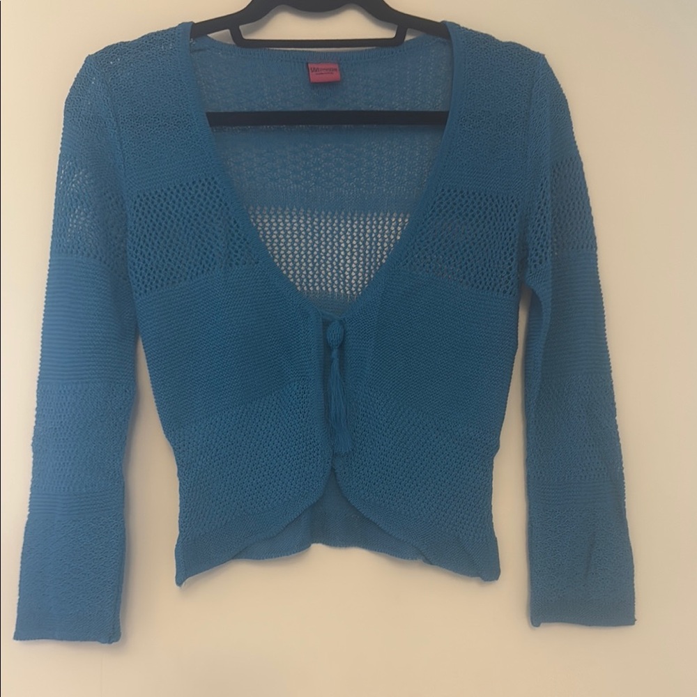 Save The Queen Blue Cardigan Sweater